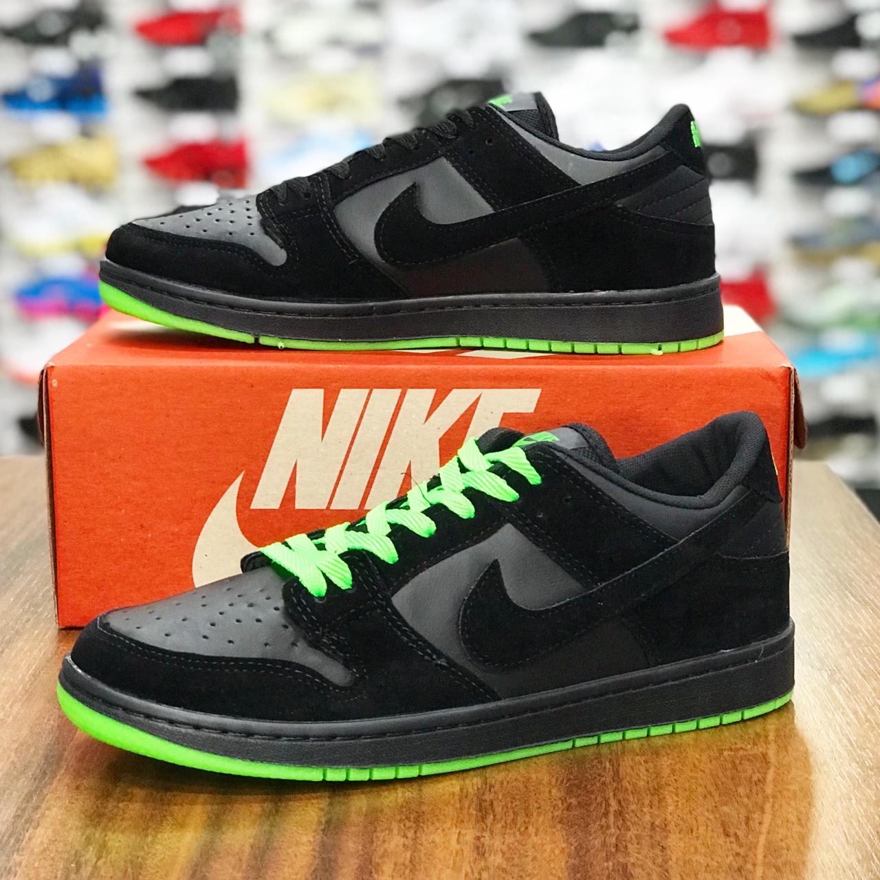 nike preto e verde limao original