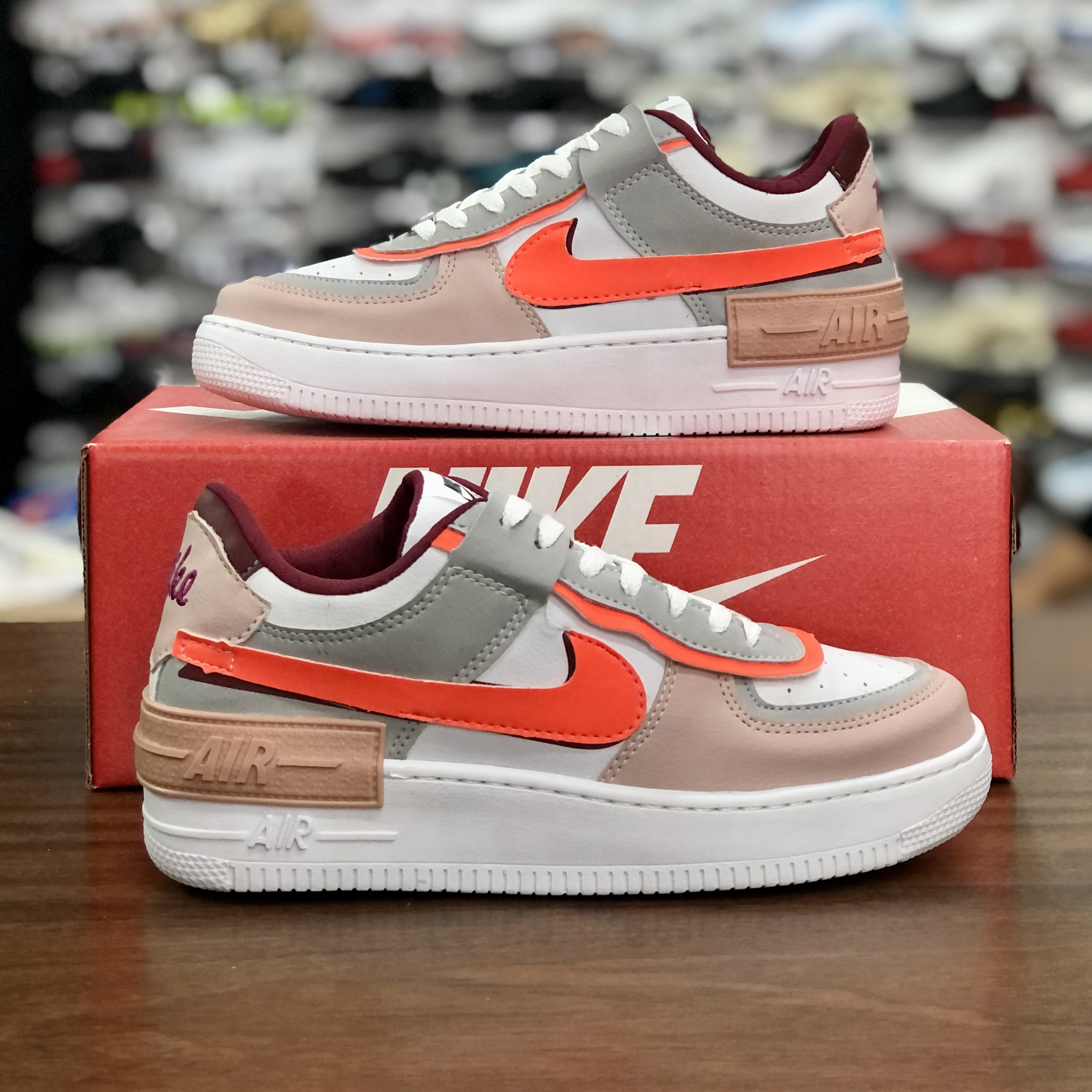 nike air force one shadow nude