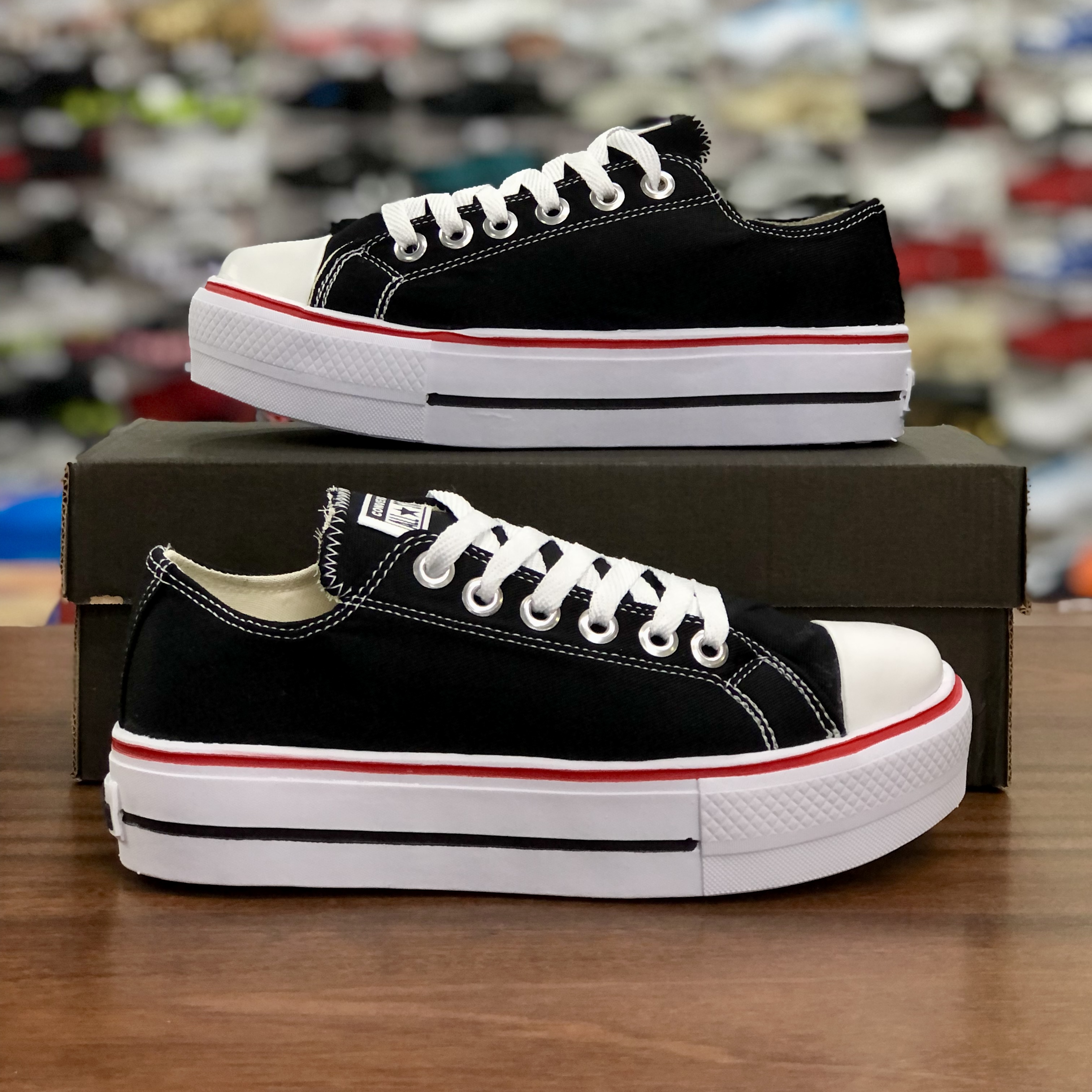 All star plataforma preto