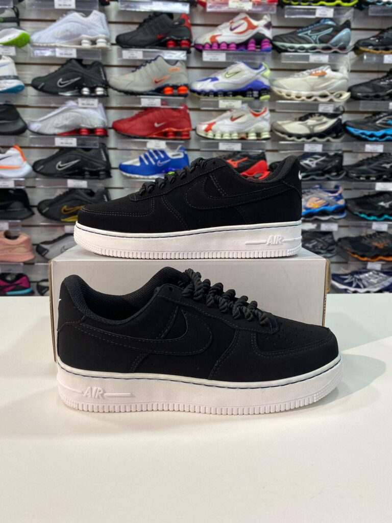 Nike Air Force 1 Preto Nobuck - Importado - Com Garantia