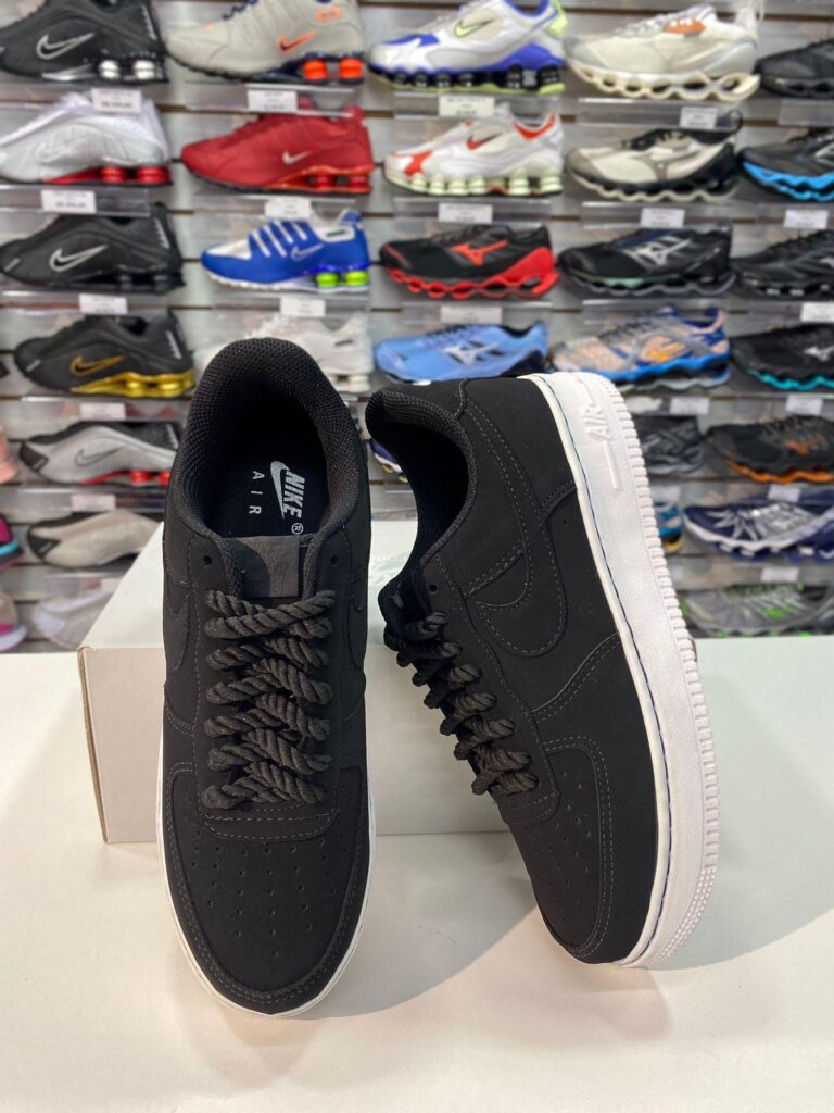 Nike Air Force 1 Preto Nobuck - Importado - Com Garantia - Imagem 3