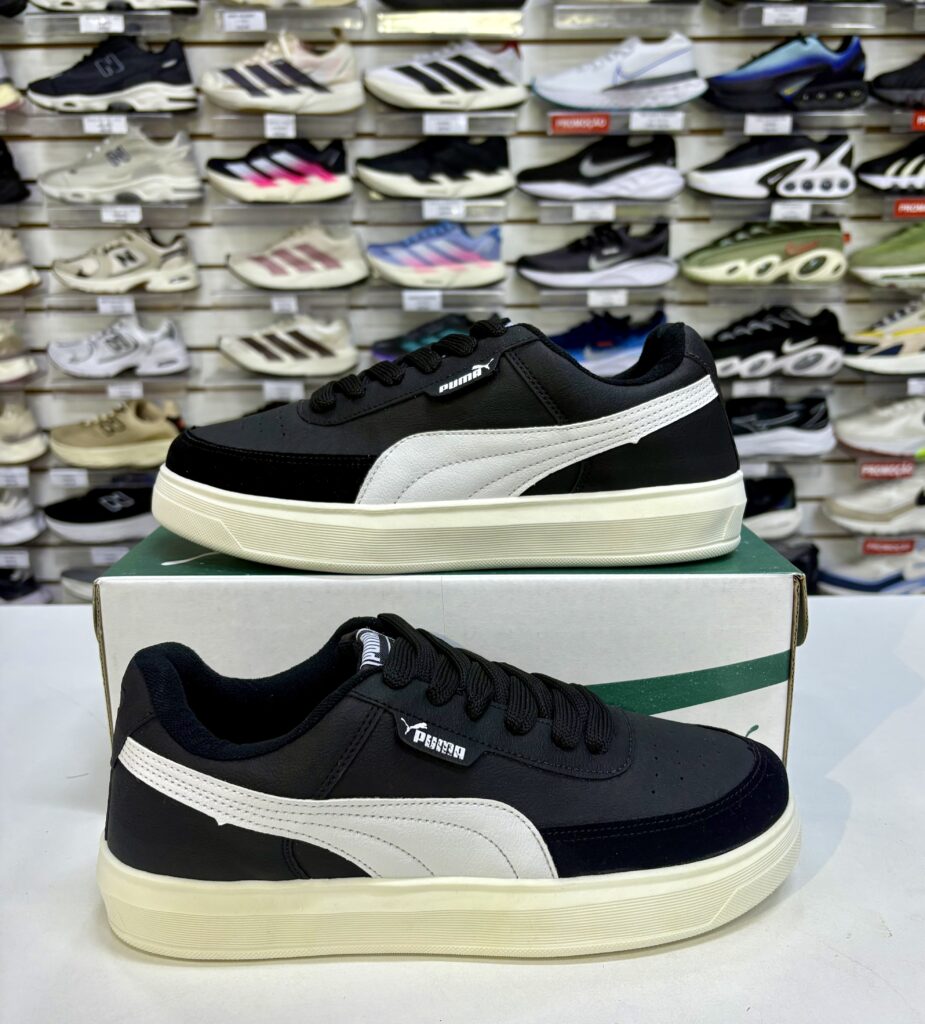 Puma Puma Court Classic- preto e Branco - Nacional - Com Garantia