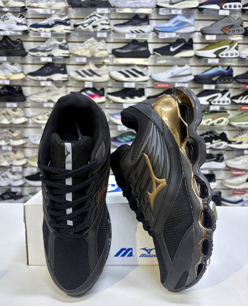 Mizuno Wave Especial - Preto e dourado- Importado- Com Garantia - Imagem 8