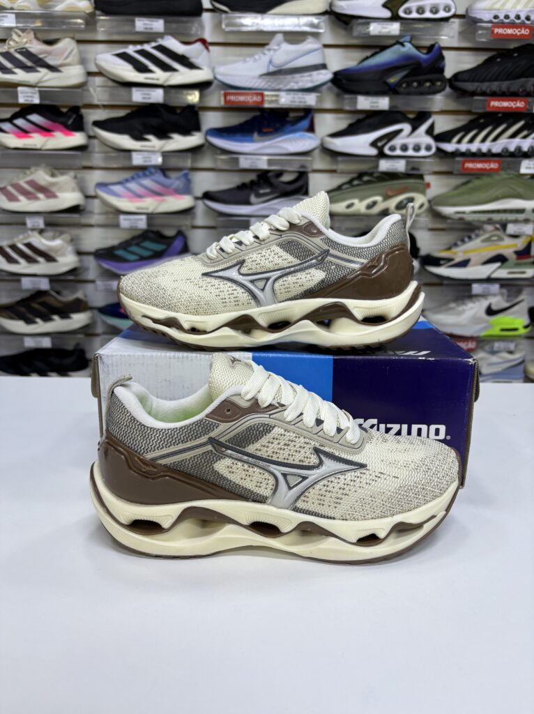 Mizuno Wave Stratos Off white e Laranja - Nacional- com Garantia - Imagem 5