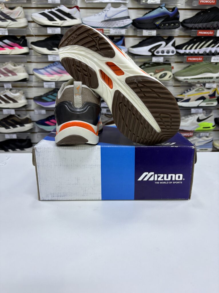 Mizuno Wave Stratos Off white e Laranja - Nacional- com Garantia - Imagem 8