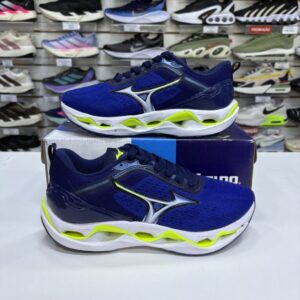 Mizuno Wave Stratos Azul e Verde Neon- Nacional- com Garantia